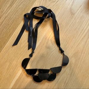 Cynthia Rowley ribbon disc necklace